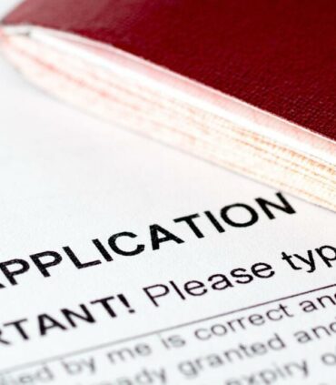 europe union visa application form with passport